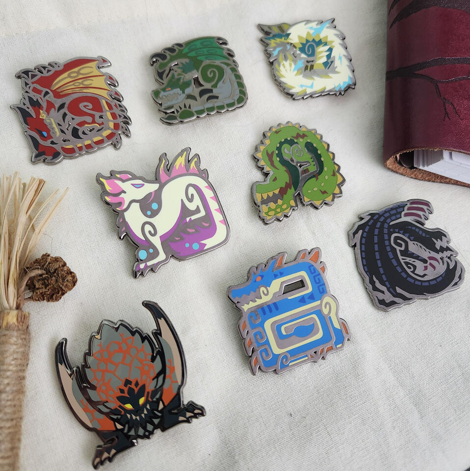 MonHun Enamel Pins
