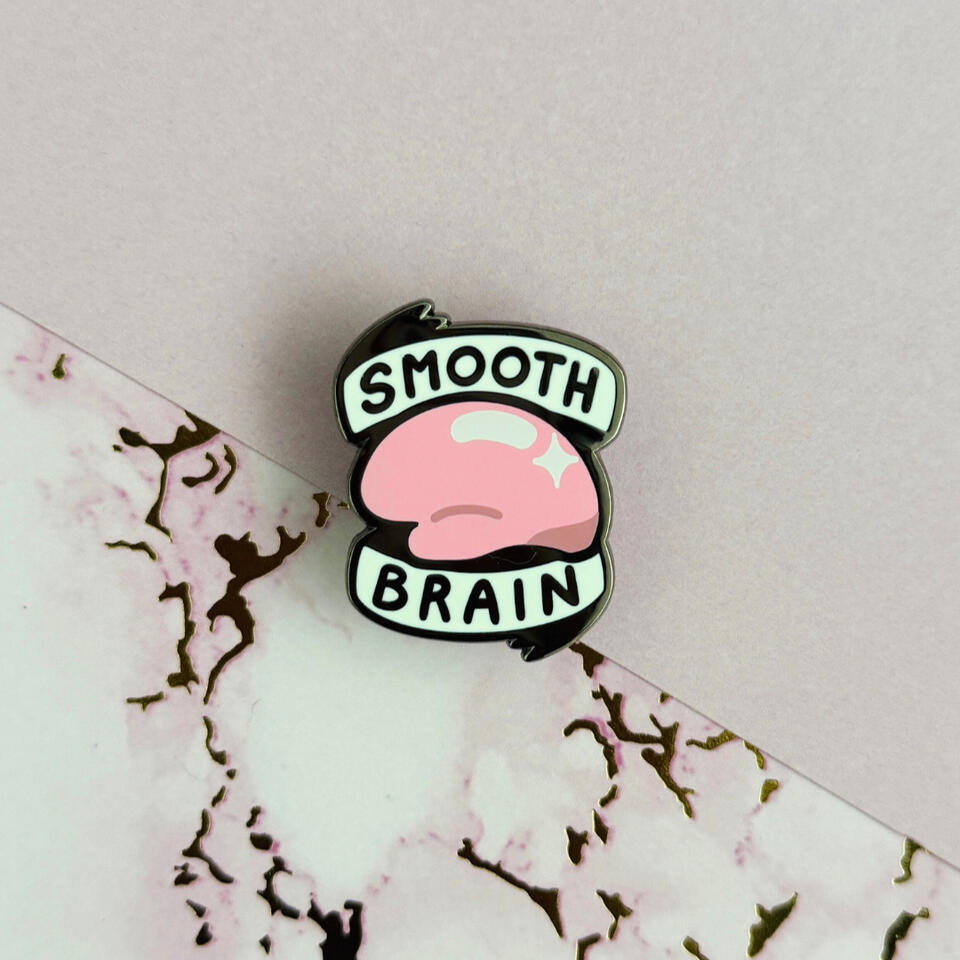Original Smooth Brain Enamel Pin